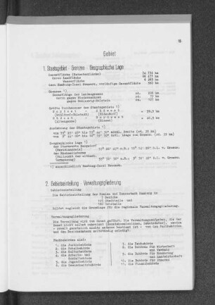 2. Gebietseinteilung . Verwaltungsgliederung