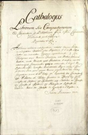 Katalog der Bibliothek des Kapuzinerklosters Waldshut