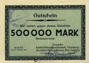Gutschein - 500 Tausend Mark