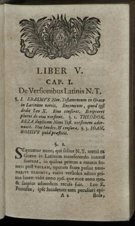 Cap. I. De Versionibus Latinis N. T.