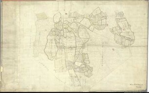 Landesaufnahme des Fürstbistums Osnabrück VI Amt Grönenberg Bl. 4 a Kirchspiel: Melle Feldmark: Nüven Ortschaften: Laer, Drantum, Altenmelle, Melle, Nüven, Schlochtern Reinkarte Teil 1: Drantum Ausf.-Art: Farbige Zeichnung auf Karton, auf Leinen aufgezogen Herst.: Johann Wilhelm Du Plat Herst.: H.R. Brockmann (Direktion: Johann Wilhelm Du Plat) Format: ca. 70 x 110 cm Maßstab: 1 : 3 840
