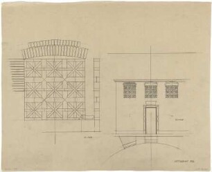 Döllgast, Hans; München; Ostfriedhof, Aussegnungshalle - Wand; Fenster (Ansichten; Schnitte)