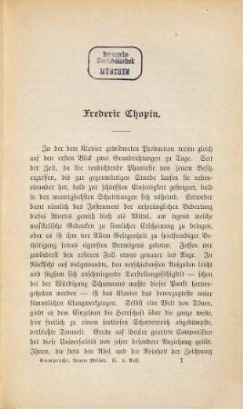 Neuere Meister : musikalische Lebens- und Charakterbilder, 2. Frédéric Chopin, Karl Maria von Weber, Gioachino Rossini, Daniel François Esprit Auber, Giacomo Meyerbeer