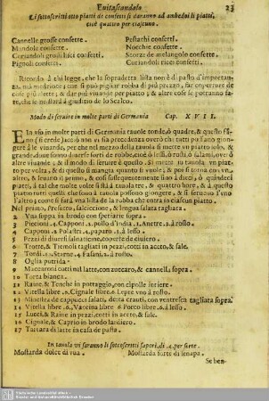 Modo di seruire in molte parti di Germania. Cap. XVII