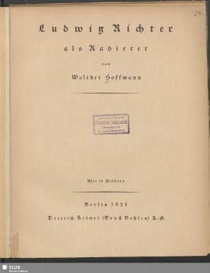 Ludwig Richter als Radierer