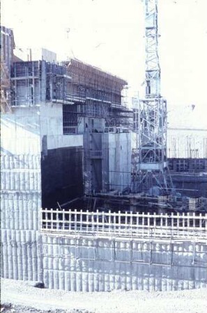 Kraftwerk Marckolsheim, Turbinenhalle im Bau