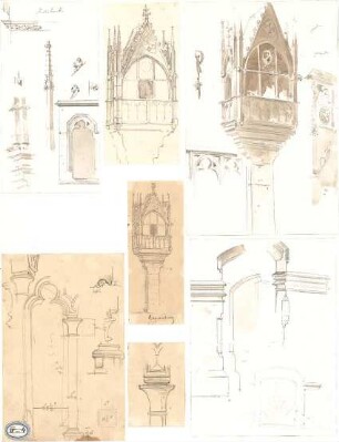 Lange, Ludwig; Lange - Archiv: IV.4 Gotik in Deutschland - Architekturglieder, u. a. Regensburg (Ansichten,Details)