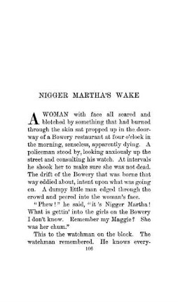 Nigger Martha's Wake