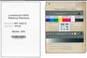 Entnazifizierung Willi Becker, geb. 11.01.1918 (Verlagskaufmann)
