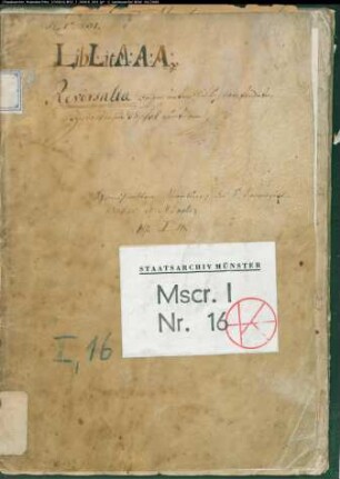 Abschriften von Reversalien über von den Bischöfen von Münster verpfändete Tafelgüter