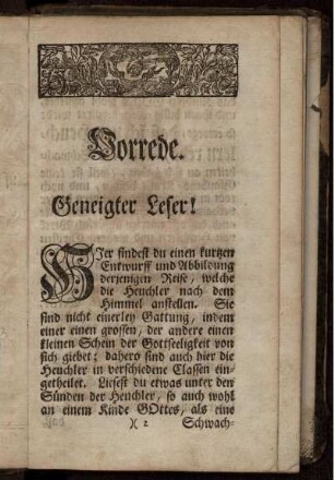 Vorrede. Geneigter Leser !