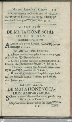 Caput XXVII. De Mutatione Vocalium Semiparvarum