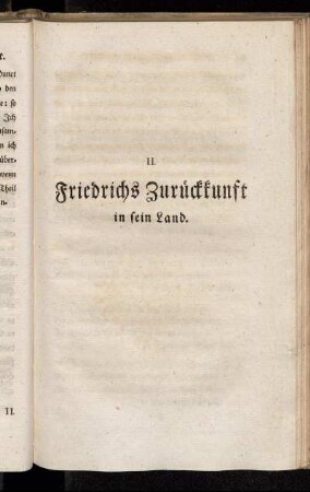 II. Friedrichs Zurückkunft in sein Land.