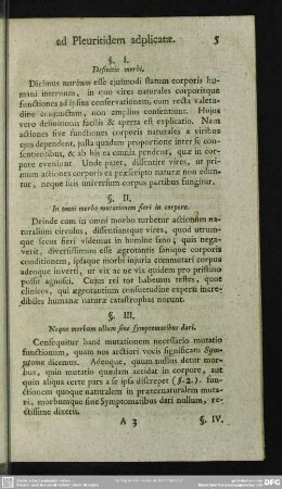 §. III. Neque morbum ullum sine symptomatibus dari