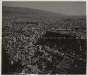 Wehrmachtssoldaten, Blick auf Athen, Akropolis