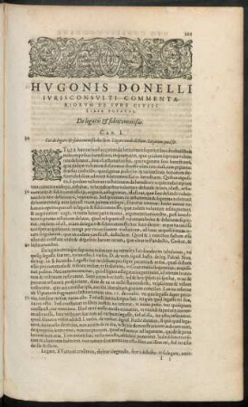 Hugonis Donelli Iurisconsulti Commentariorum De Iure Civili Liber Octavus.