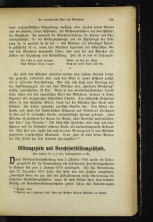 Bildungsziele und Berufsfortbildungsschule