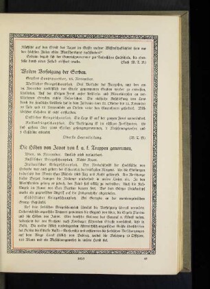 Weitere Verfolgung der Serben.