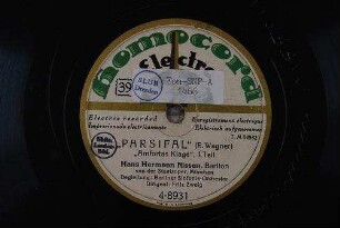 "Parsifal" : "Amfortas Klage"; I. Teil / (R. Wagner)