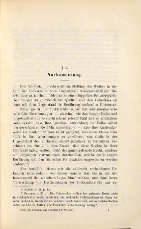 Die erbrechtliche Stellung der Weiber in der Zeit der Volksrechte