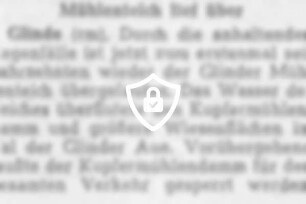 Mühlenteich lief über
