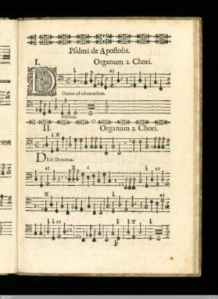Psalmi de Apostolis in secundis Vesperis.