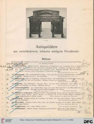 Möbel (Nr. 353-407)