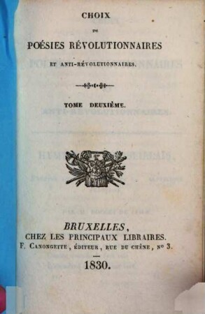 Choix de poésies révolutionnaires et anti-révolutionnaires, 2