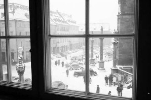 Freiburg: Münsterplatz vom Erzbischöflichen Palais aus
