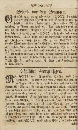 Täglicher Morgensegen