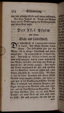 Der XLI. Psalm [...].