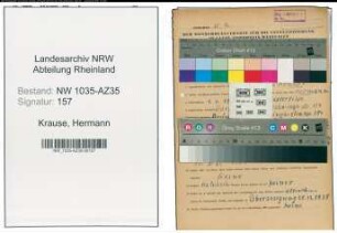Entnazifizierung Hermann Krause , geb. 01.06.1902 (Bergmann)