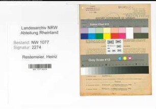 Entnazifizierung Heinz Restemeier , geb. 18.12.1914 (Polizist)