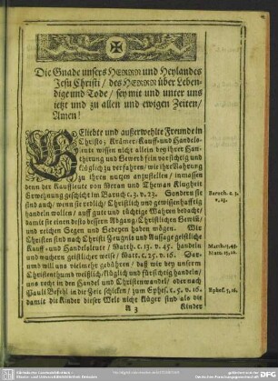 Leichenpredigt : Christliche Leich-Predigt, [Eingang], Textus, Exordium, Erklärung