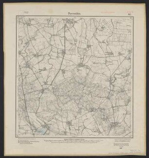 Messtischblatt [1189] = 143 : Powunden, 1920 : Messtischblatt [1189] = 143 : Powunden. - Aufn. 1906, Nachtr. 1920. - [Berlin] : Reichsamt für Landesaufnahme , 1920. - 1 Kt. : zweifarb. Ohne Gitternetz. - Ohne Zeichenerklärung. - Ohne Planzeiger