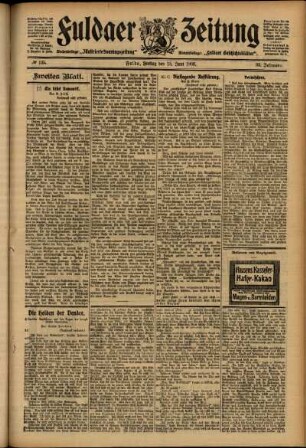 Zweite Ausgabe vom Freitag, den 15. Juni 1906.