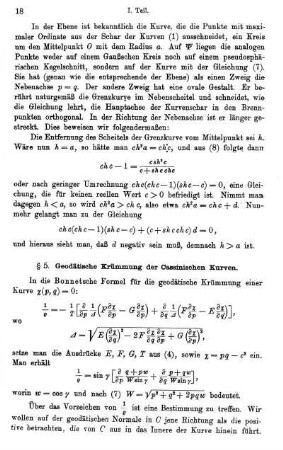 § 5. Geodätische Krümmung der Cassinischen Kurven