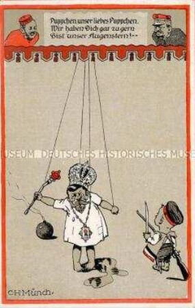 Anti-russische Postkarte