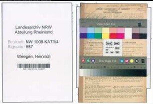 Entnazifizierung Heinrich Weegen , geb. 28.05.1880 (Kasseninspektor)