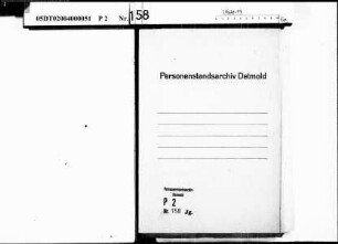 Belegakte zu dem Zivilstandsregister der Juden der Gemeinde Brakel mit den Orten Alhausen, Bellersen, Brakel, Dringenberg, Driburg, Erkeln, Frohnhausen, Gehrden, Herste, Neuenheerse, Pömbsen, Reelsen, Riesel, Schmechten (GHT 1847-1848, GHT 1847-1851)