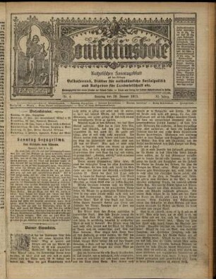 Erste Ausgabe vom Sonntag, den 26. Januar 1913.