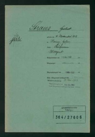 Straus, Herbert * 04.11.1913