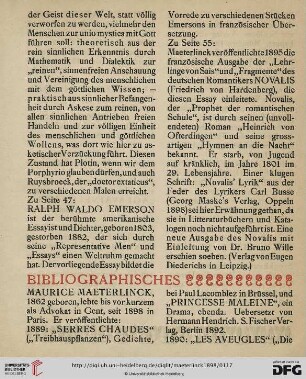 Bibliographisches