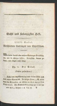 Sechs und siebenzigster Heft.