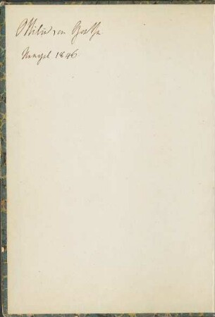 Provenienz: Ottilie von Goethe. Neapel 1846; handschriftlich in Tinte im vorderen Spiegel.