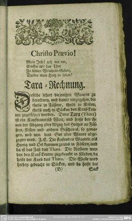 Tara-Rechnung