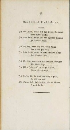 Nähe des Geliebten.
