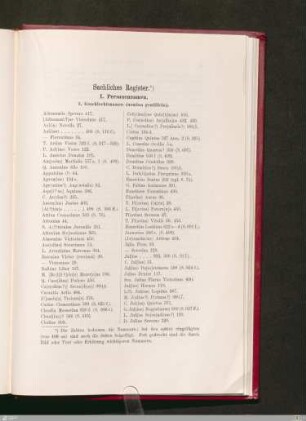 Sachliches Register