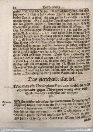 Das vierzehende Capitel. Wie man ein Horologium Verticale welches von Mitternacht gegen Nidergang weinig oder viel Grad abweicht/ aufreissen und zurichten soll.