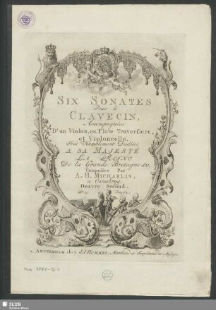 Six Sonates : pour le Clavecin, Accompagnées D'un Violon, ou Flute Traversiere, et Violoncelle : Oeuvre Second